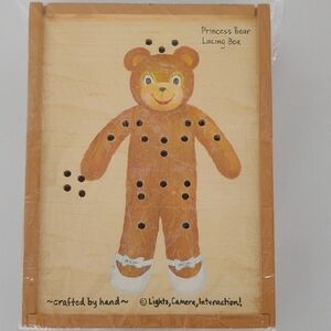 Princess Bear Lacing Box - White Ballet Slippers Princess #529